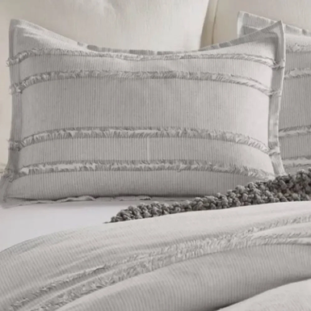 DKNY fringe duvet Cover & Shams